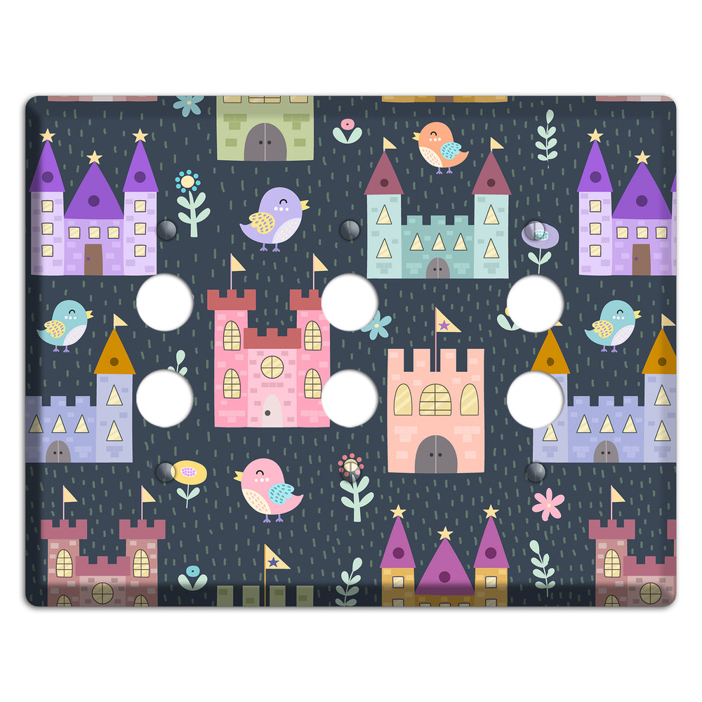 Castle Garden 3 Pushbutton Wallplate