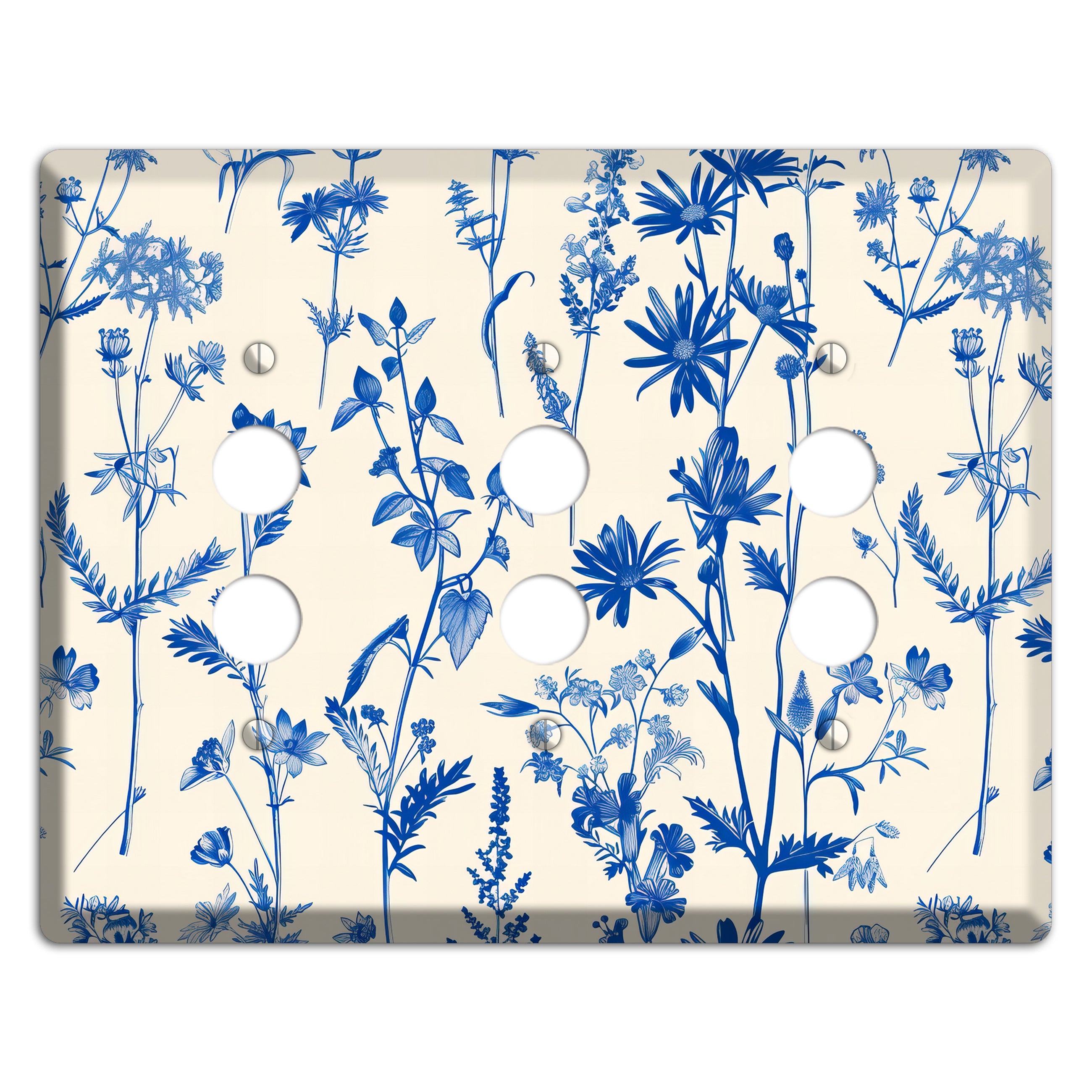 Meadow in Ink 3 Pushbutton Wallplate