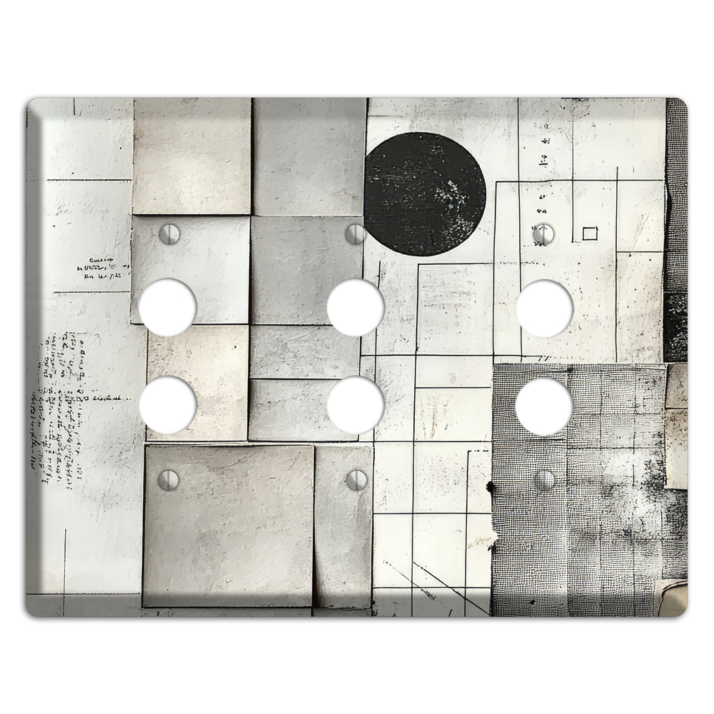 Cartographer's Quiet Ruin 3 Pushbutton Wallplate