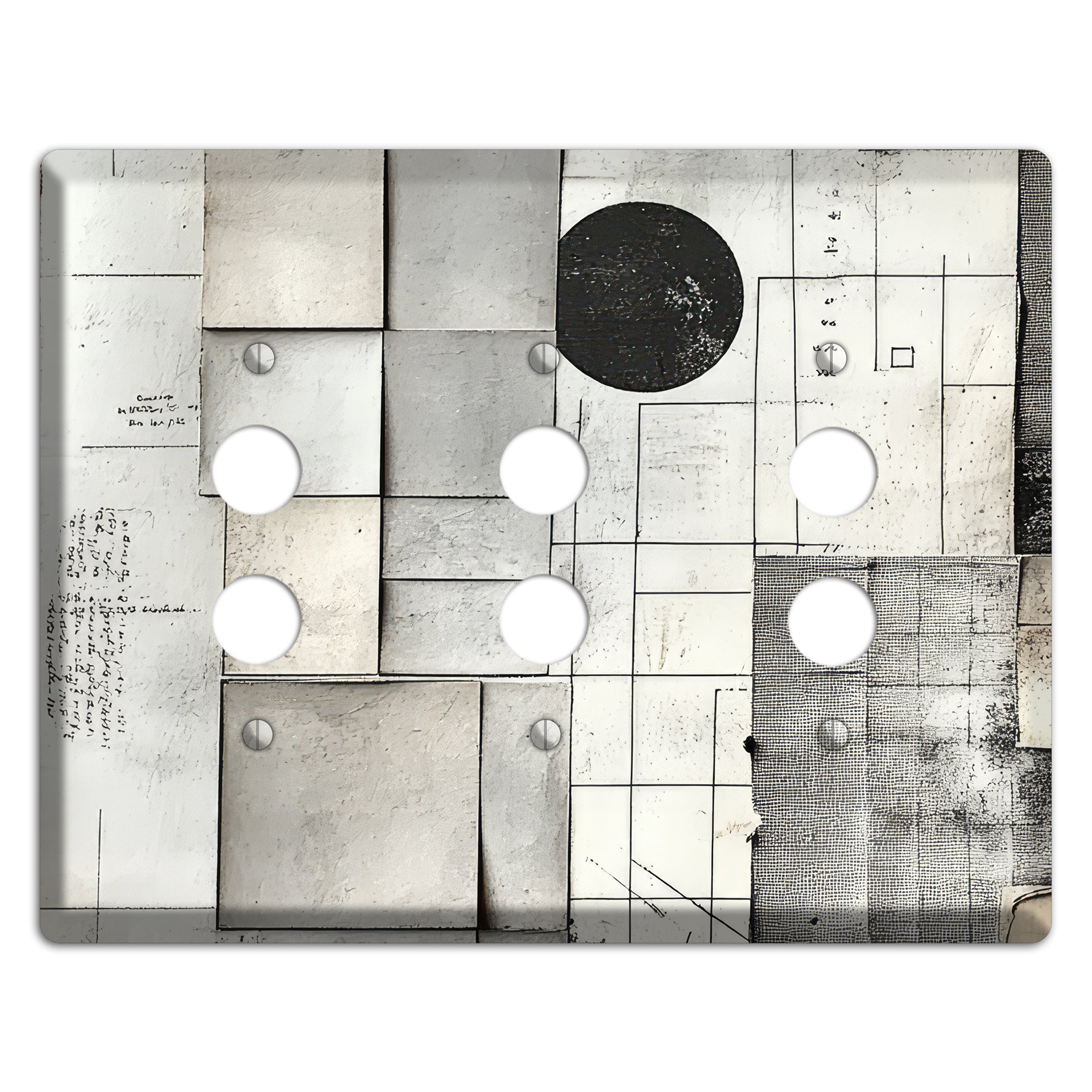 Cartographer's Quiet Ruin 3 Pushbutton Wallplate