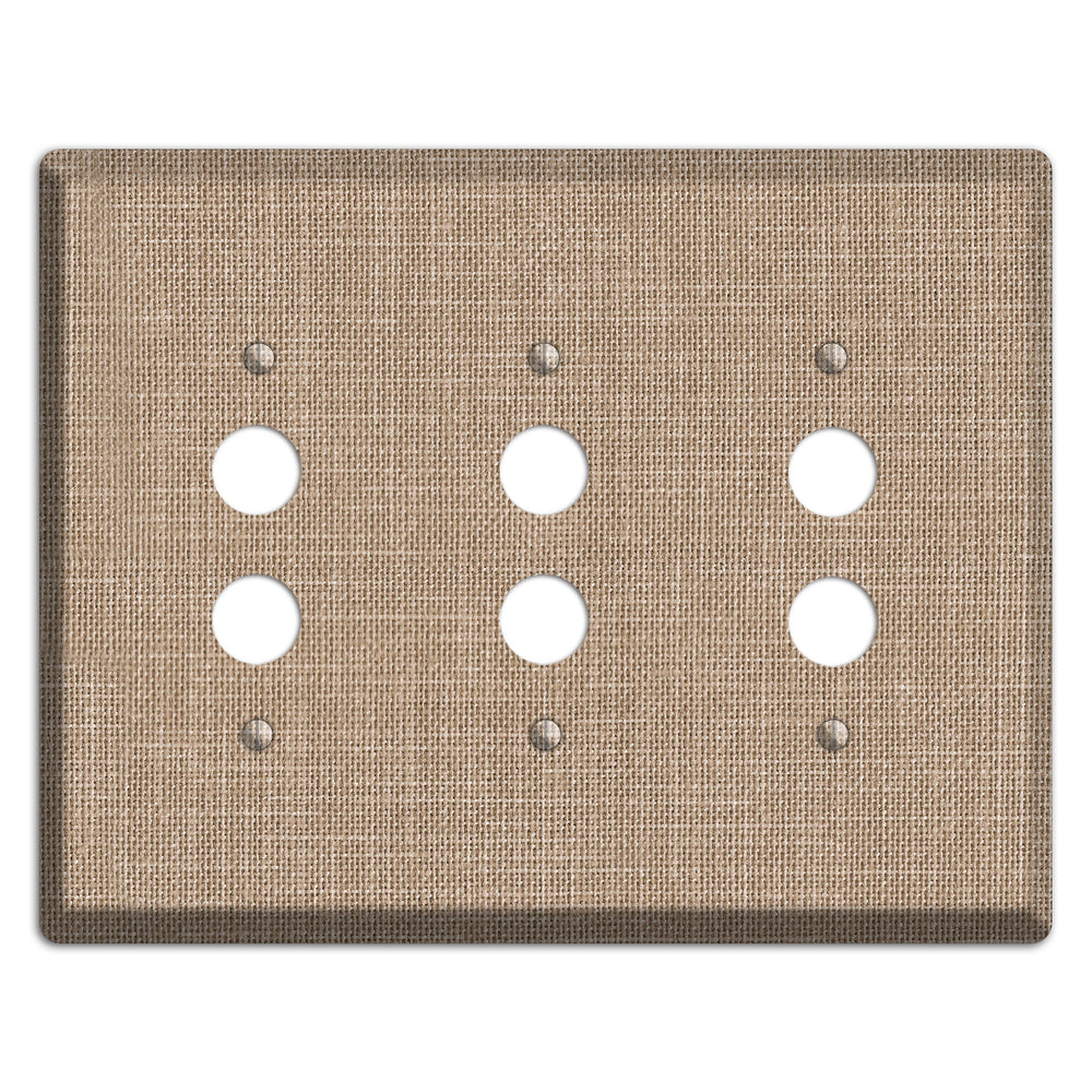 Linen Shore 3 Pushbutton Wallplate