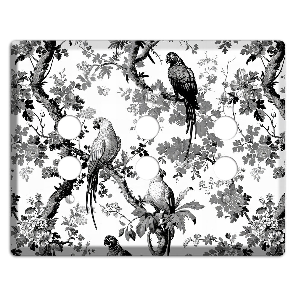 Parlor of Parrots 3 Pushbutton Wallplate