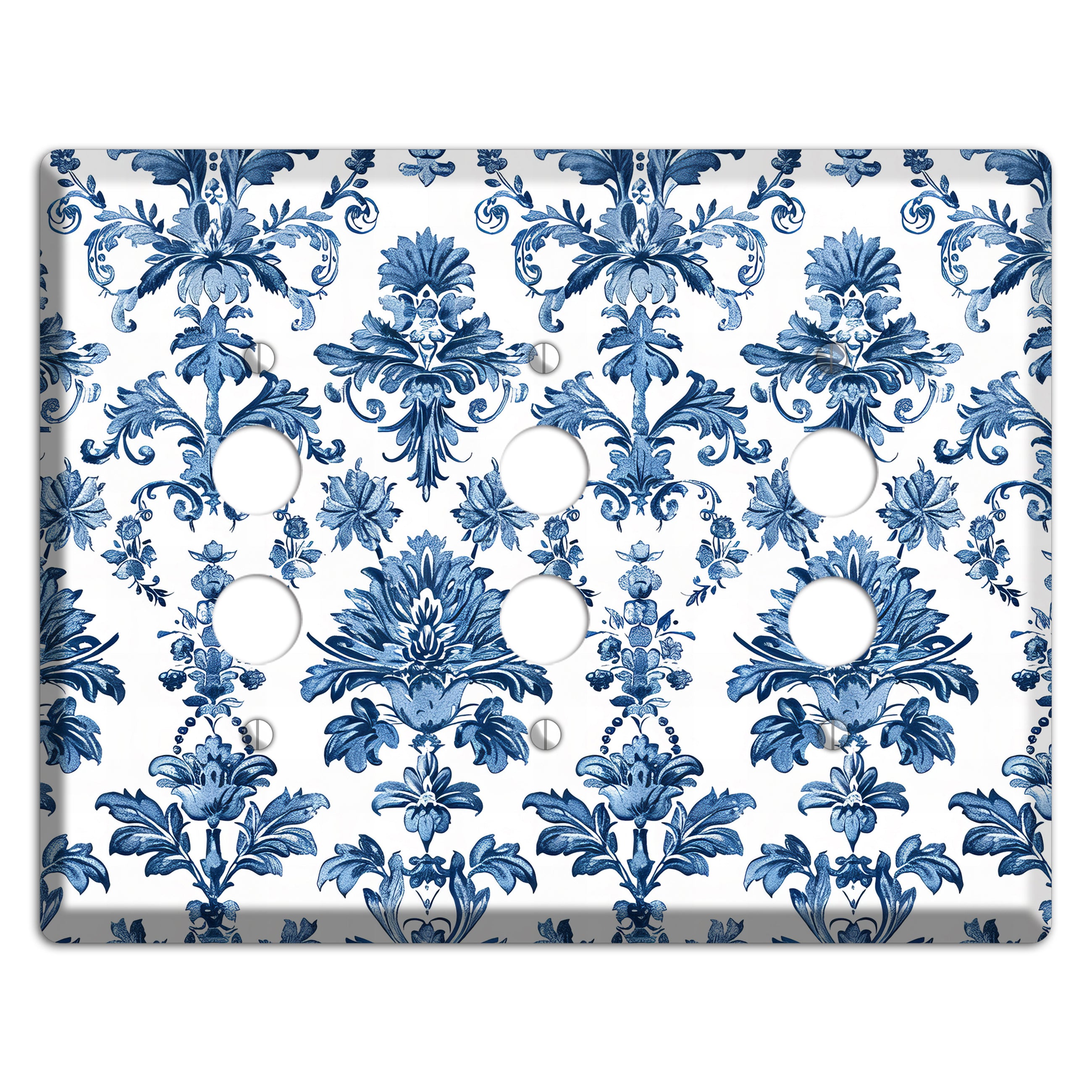Damask Reverie 3 Pushbutton Wallplate