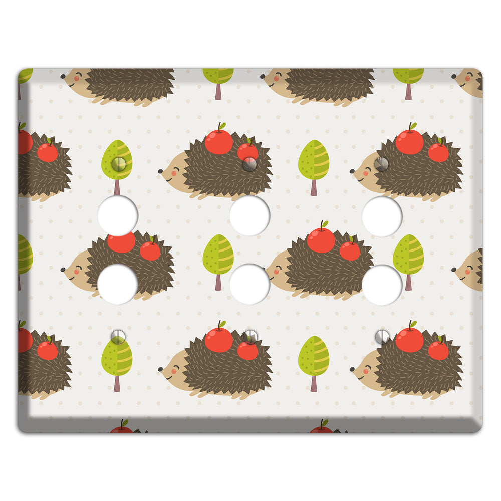 Hedgehog Harvest 3 Pushbutton Wallplate