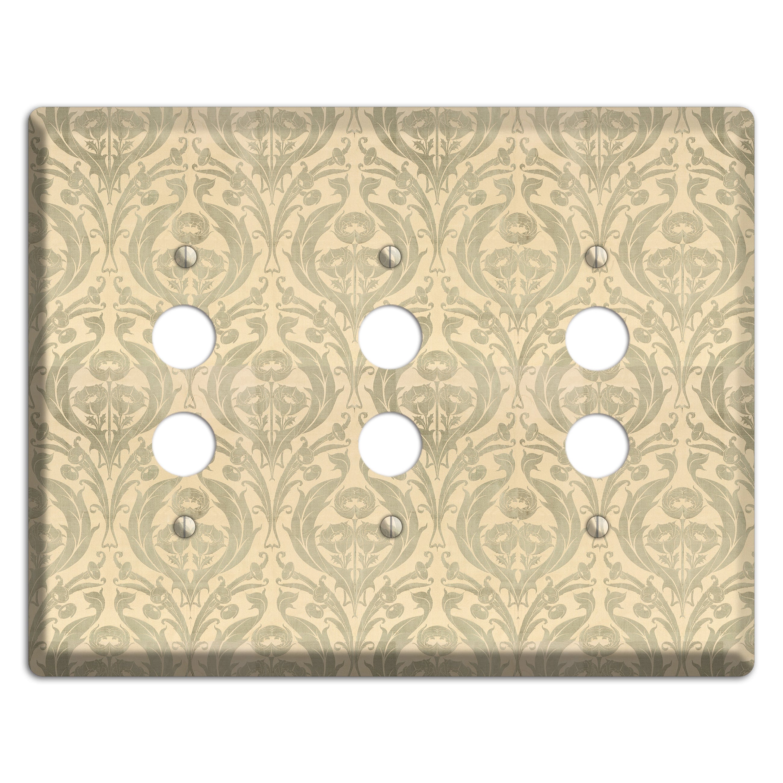 Whispered Thistle 3 Pushbutton Wallplate