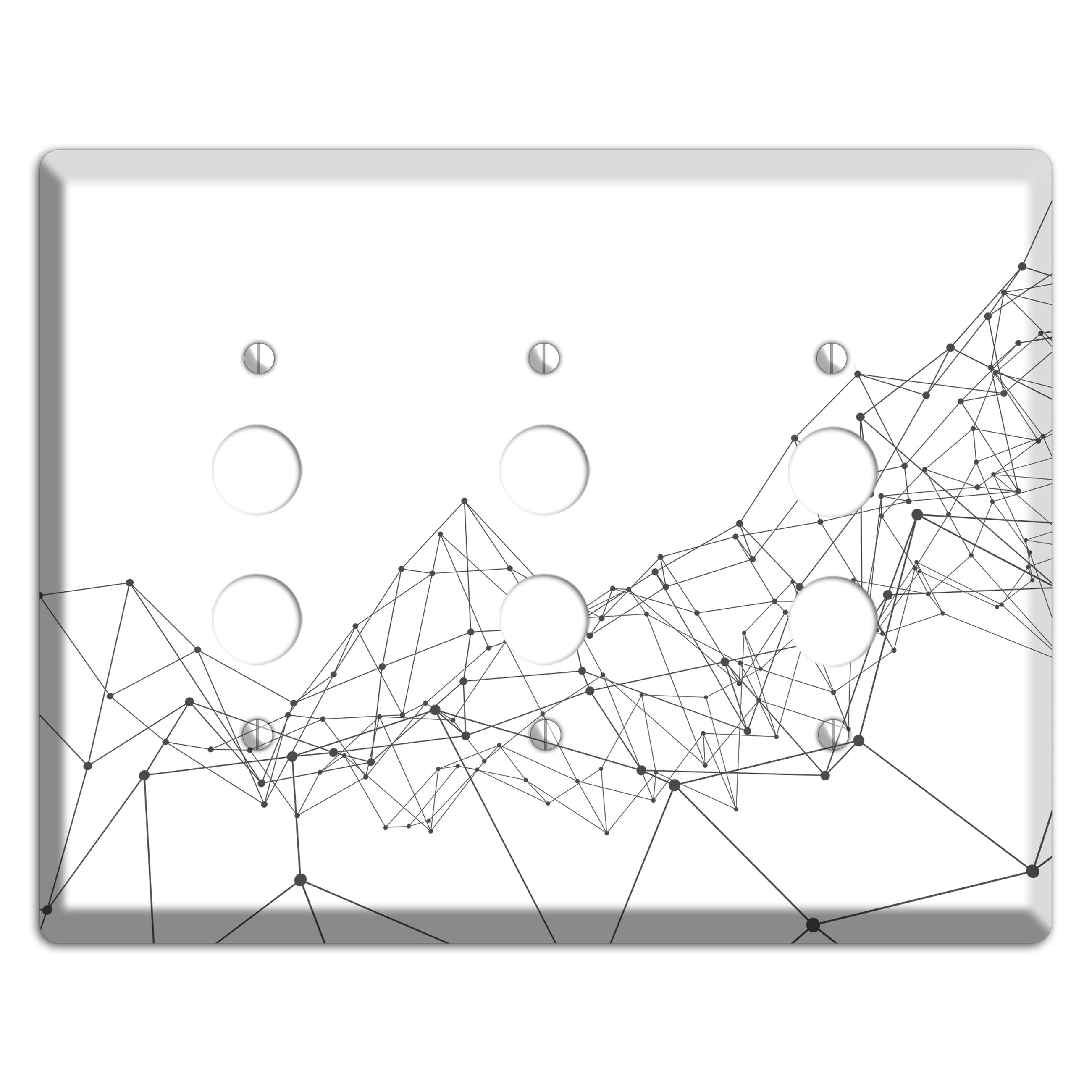 Fractured Cartography 3 Pushbutton Wallplate