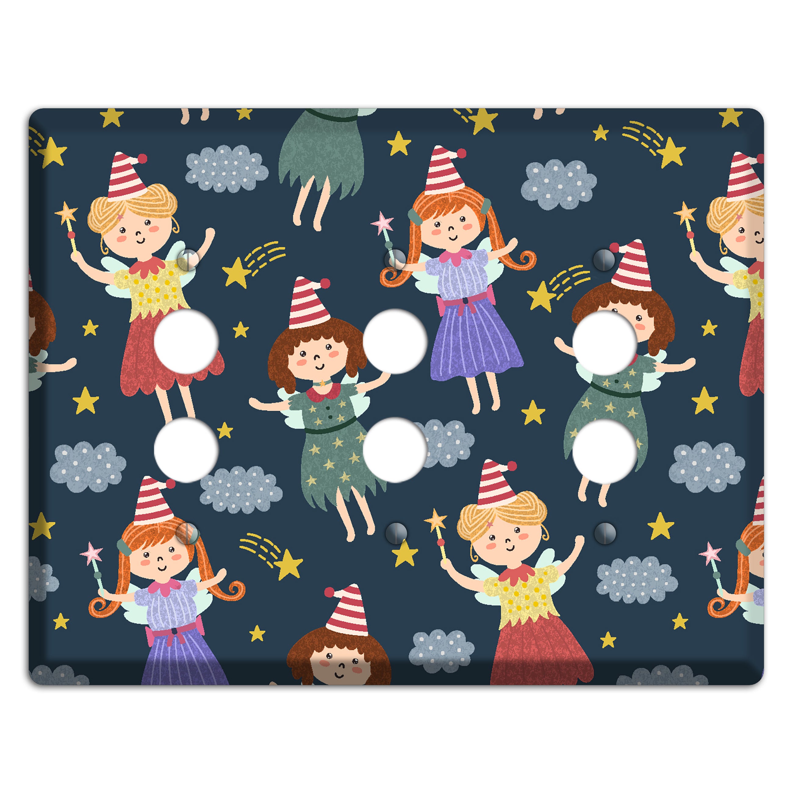 Fairyland Dreams 3 Pushbutton Wallplate