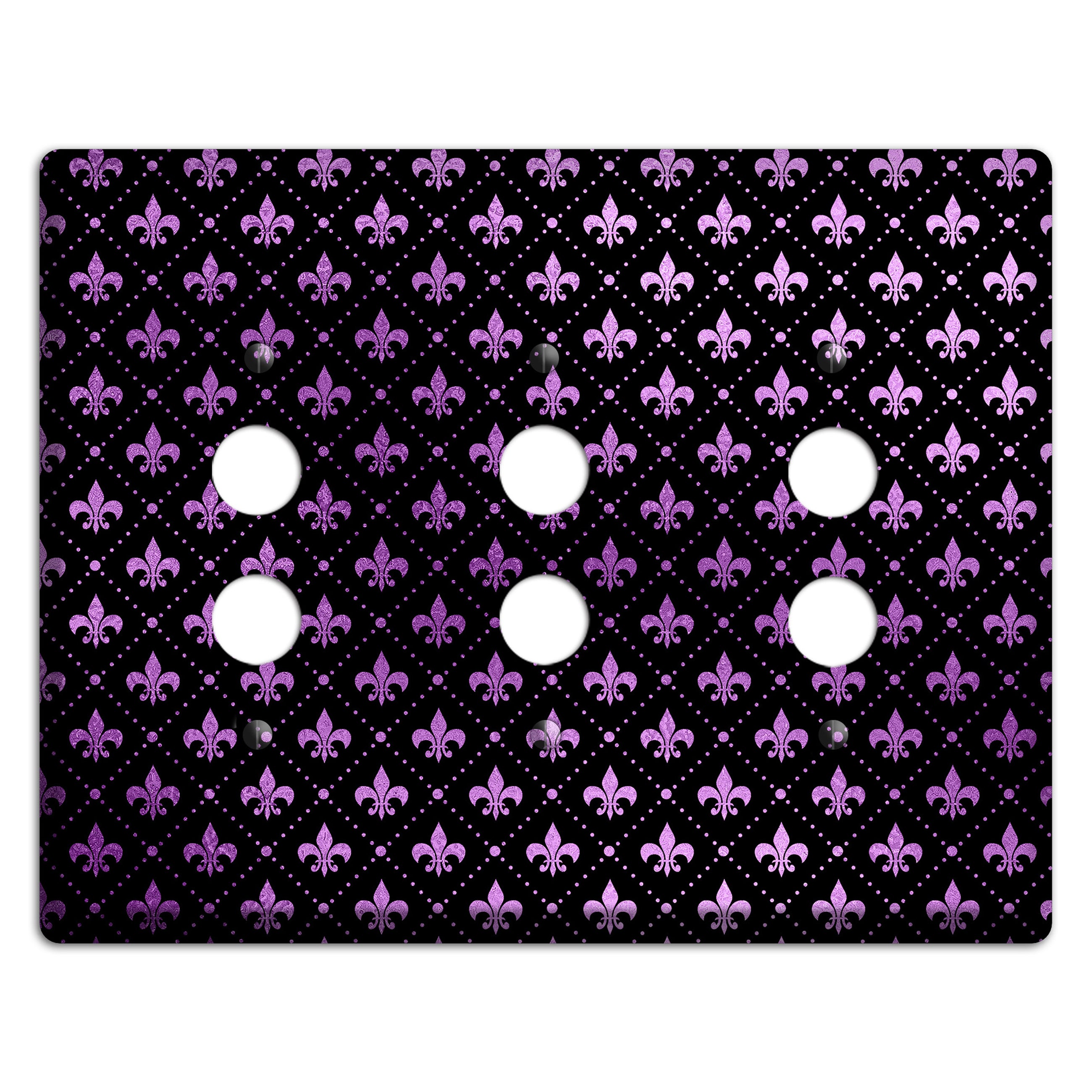 Royal Lilac Grid 3 Pushbutton Wallplate