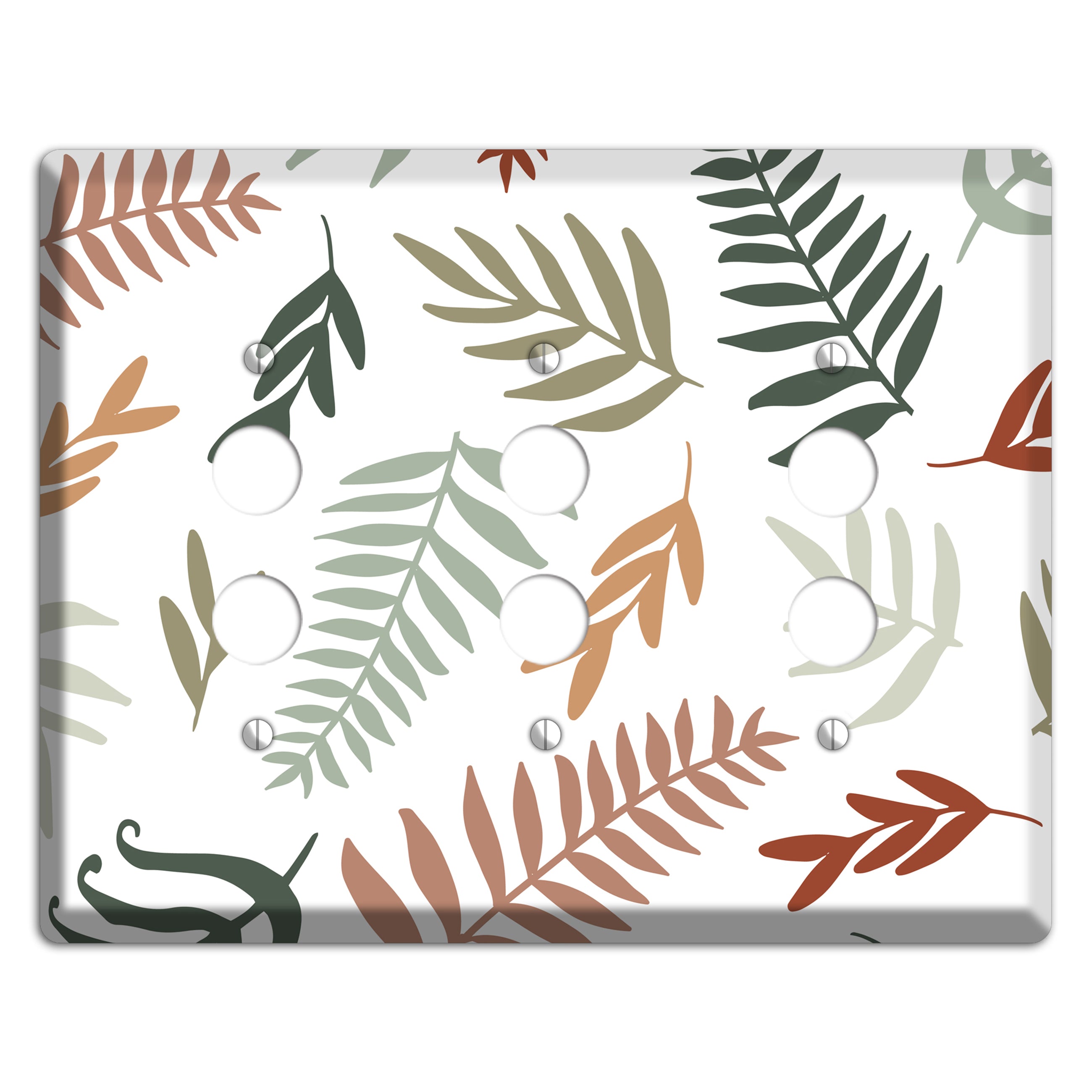 Foliage Adrift 3 Pushbutton Wallplate