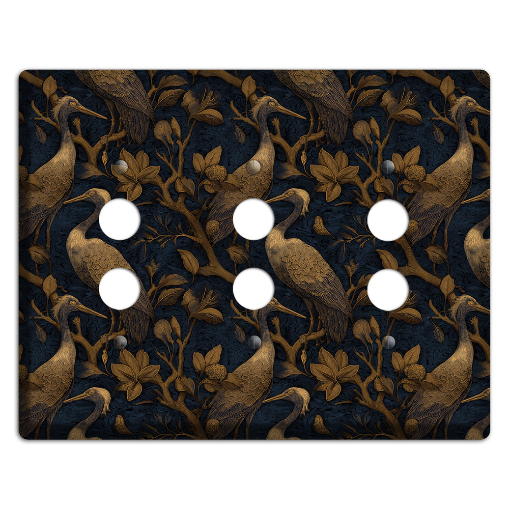 Gilded Heron Dusk 3 Pushbutton Wallplate