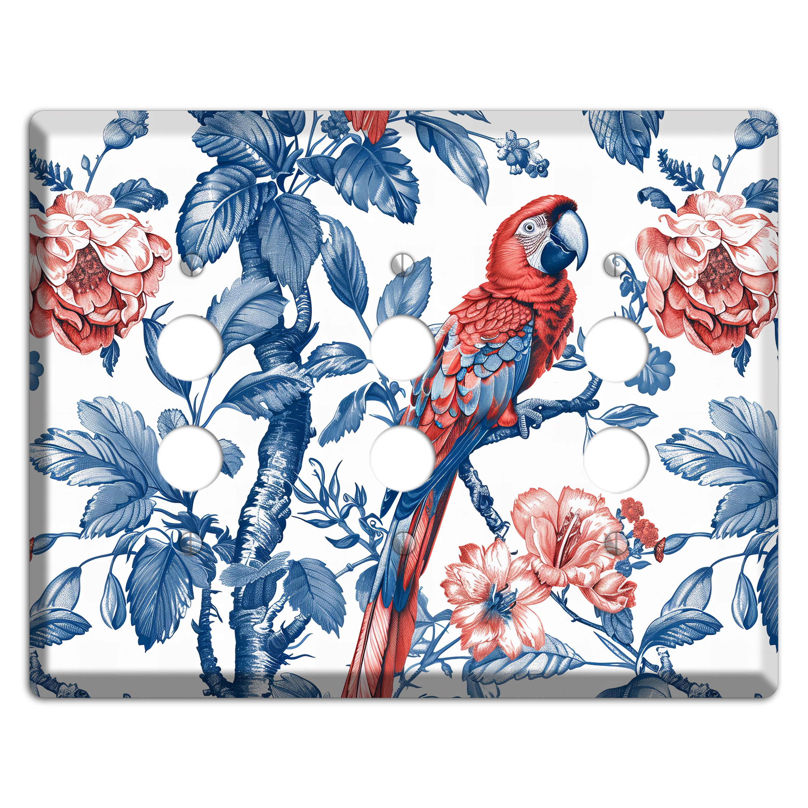 Scarlet in Bloom 3 Pushbutton Wallplate