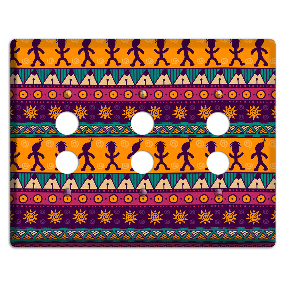 Tribal Rhythm 3 Pushbutton Wallplate