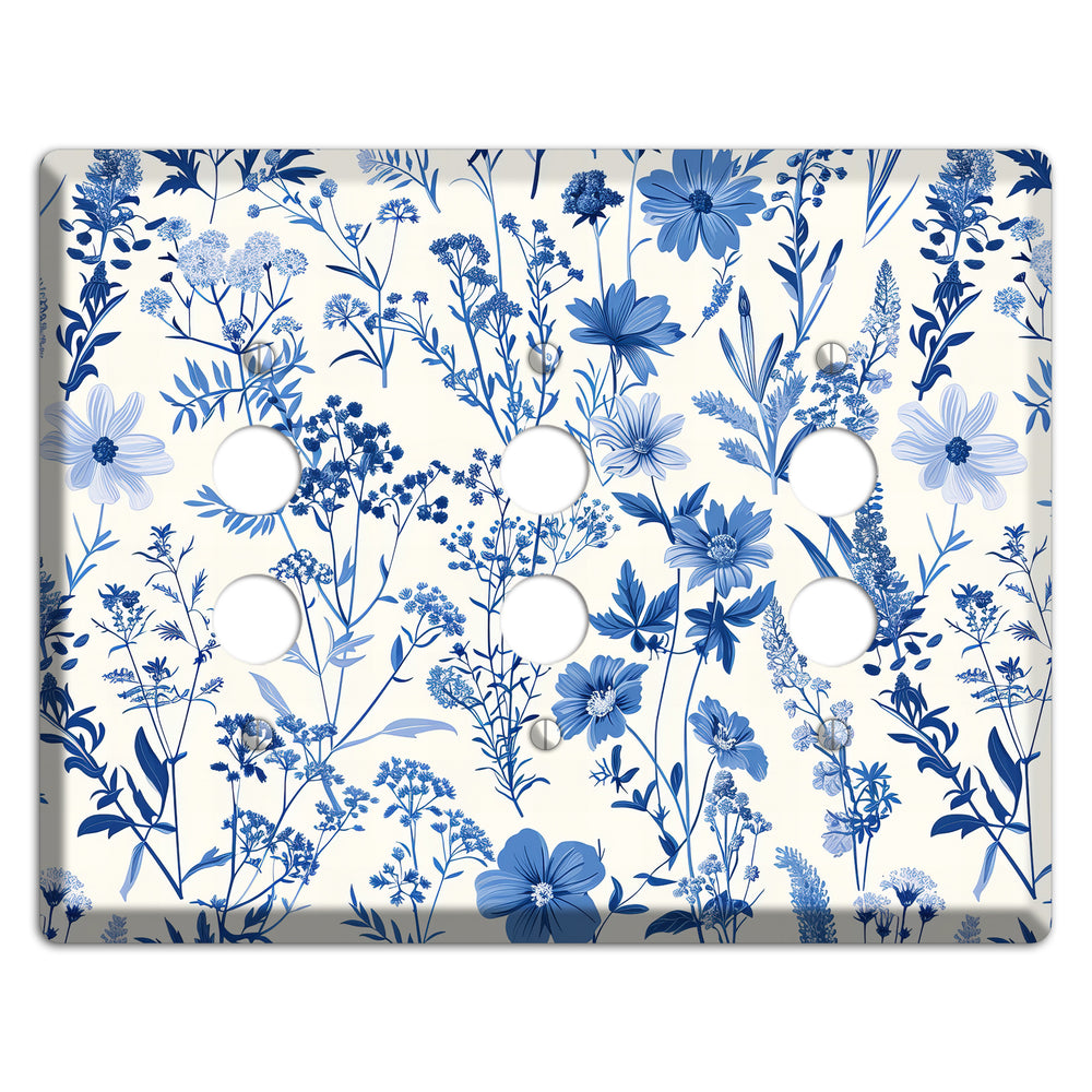 Meadow in Monochrome 3 Pushbutton Wallplate