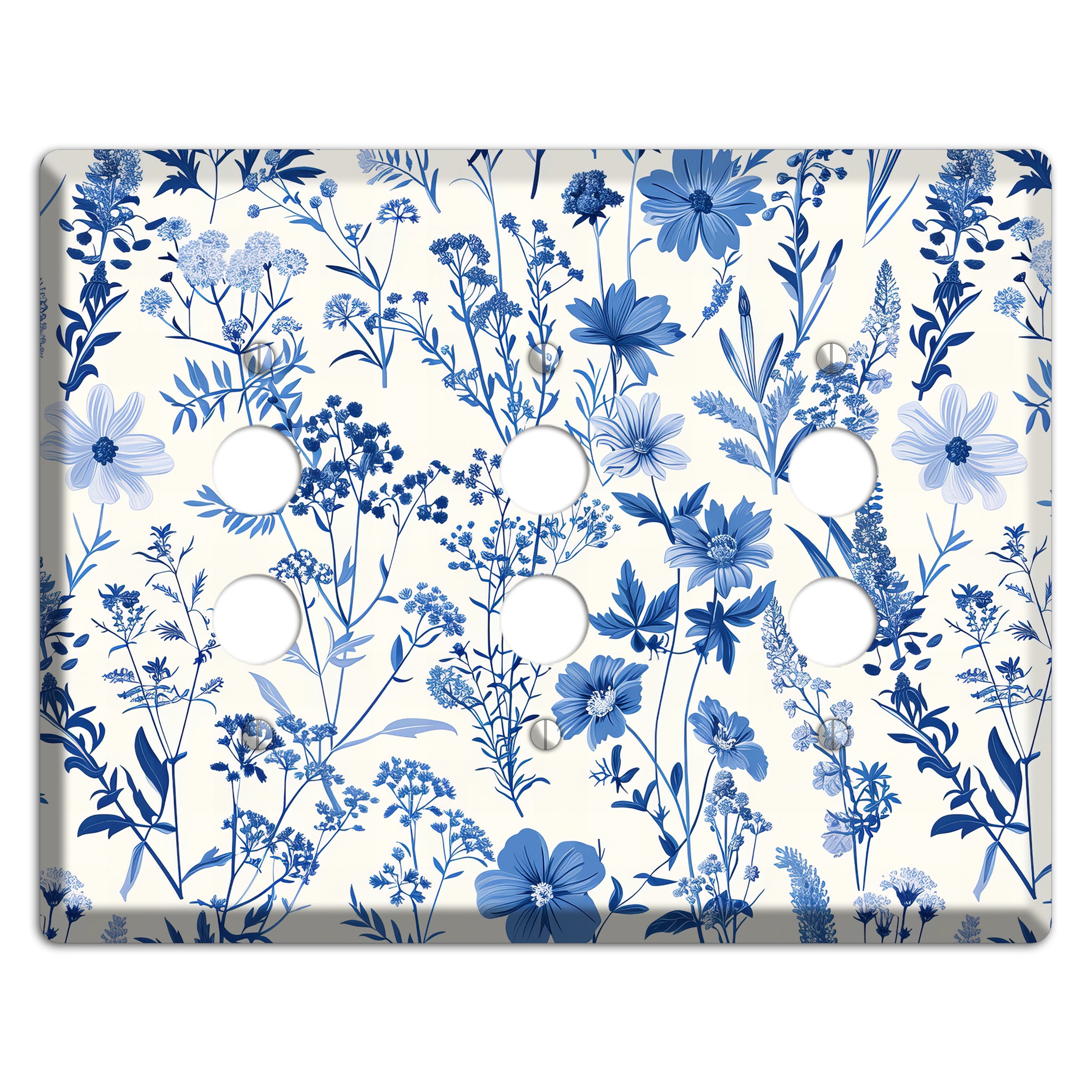 Meadow in Monochrome 3 Pushbutton Wallplate