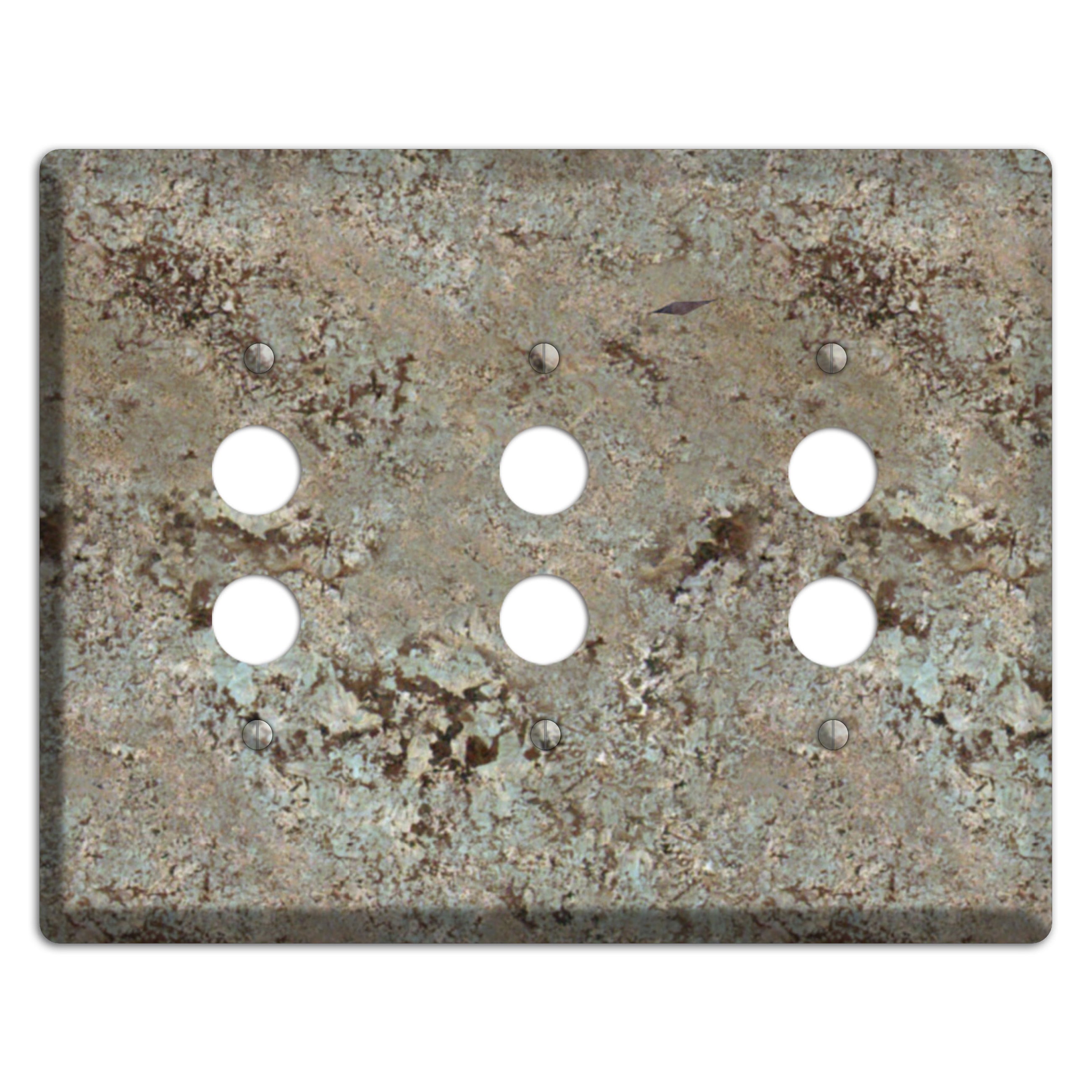 Delicatus White Granite 3 Pushbutton Wallplate