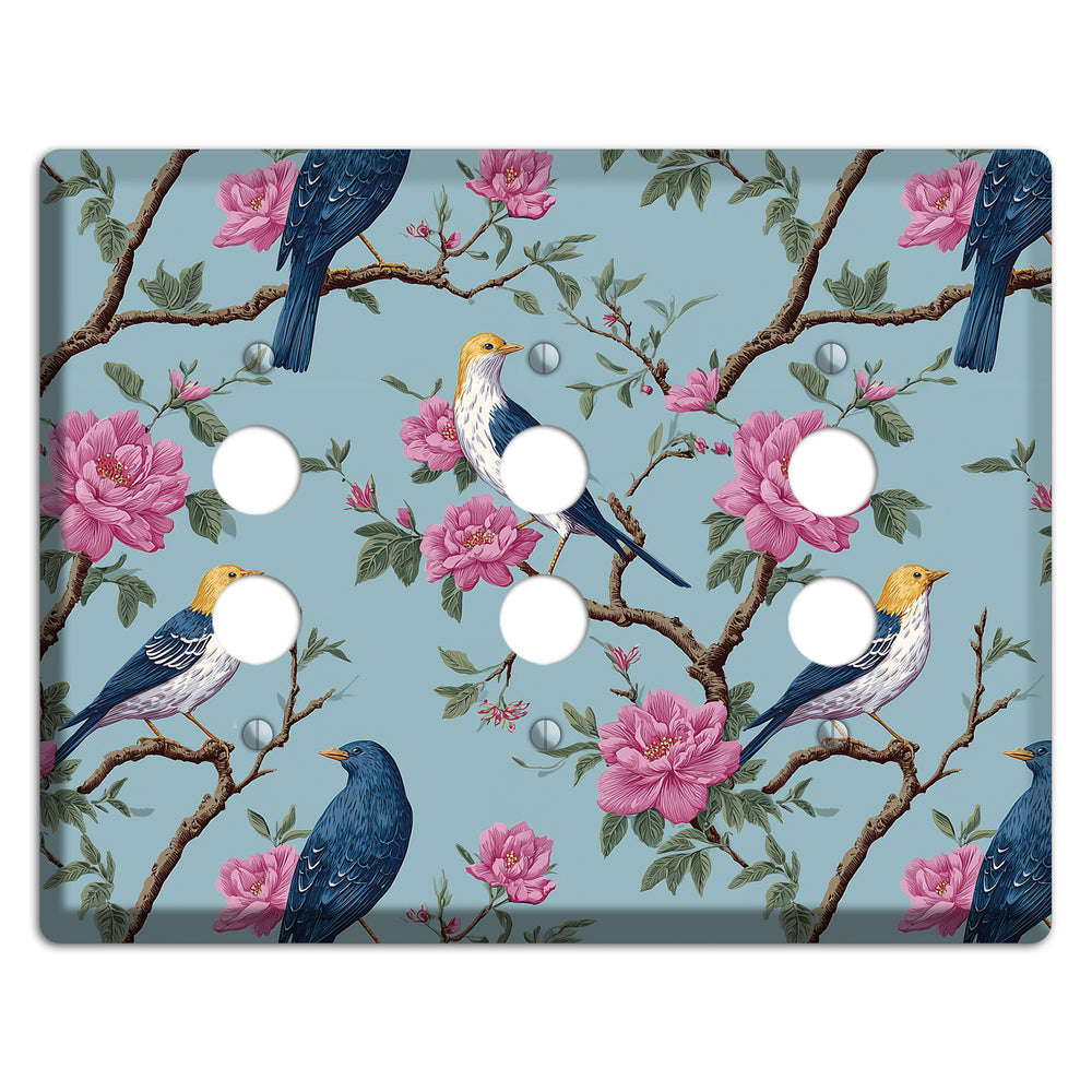 Blossom & Wing 3 Pushbutton Wallplate