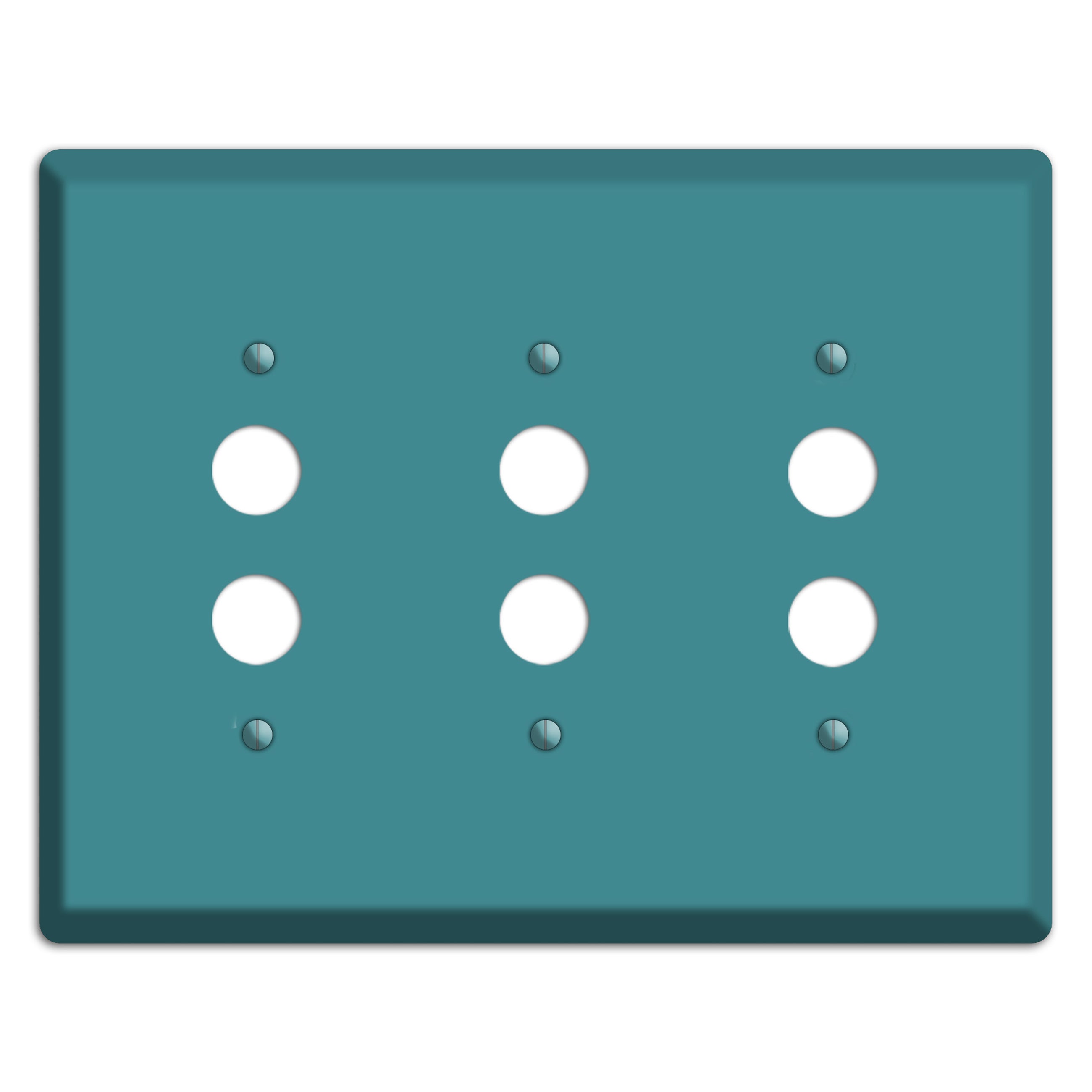 Baxter Turqouise 3 Pushbutton Wallplate