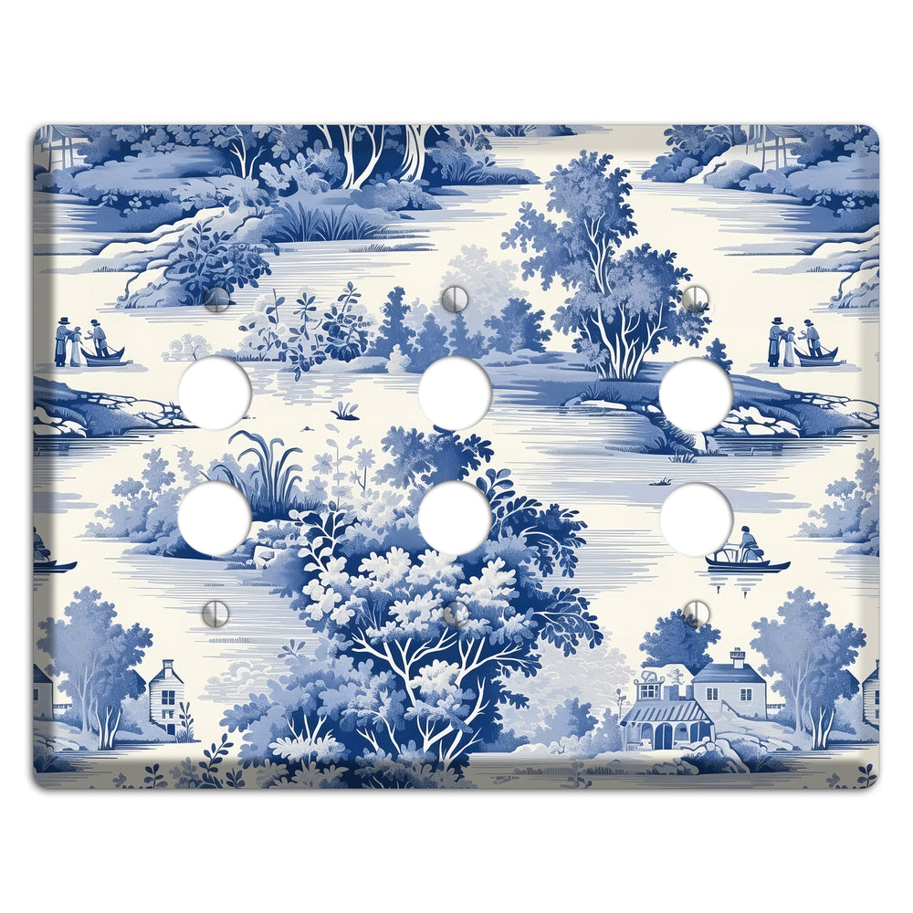 River & Reverie 3 Pushbutton Wallplate