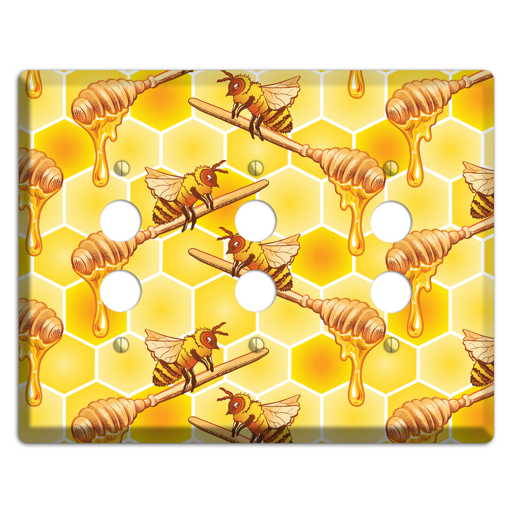 Honeyed Vigil 3 Pushbutton Wallplate