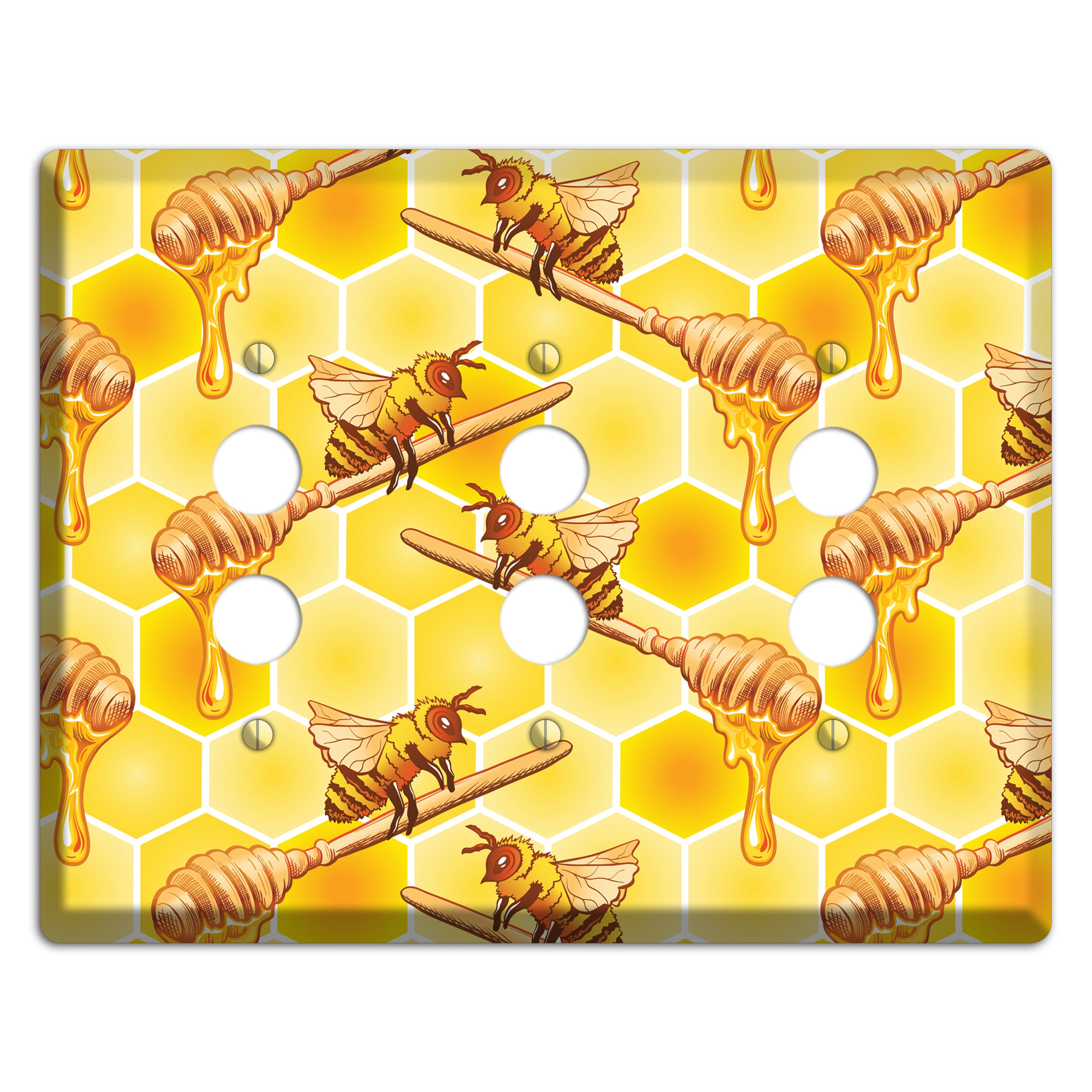 Honeyed Vigil 3 Pushbutton Wallplate