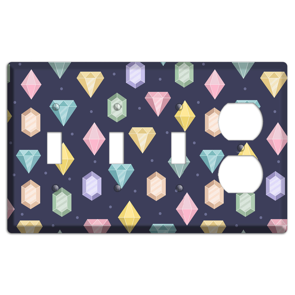 Sparkle Gems 3 Toggle / Duplex Wallplate