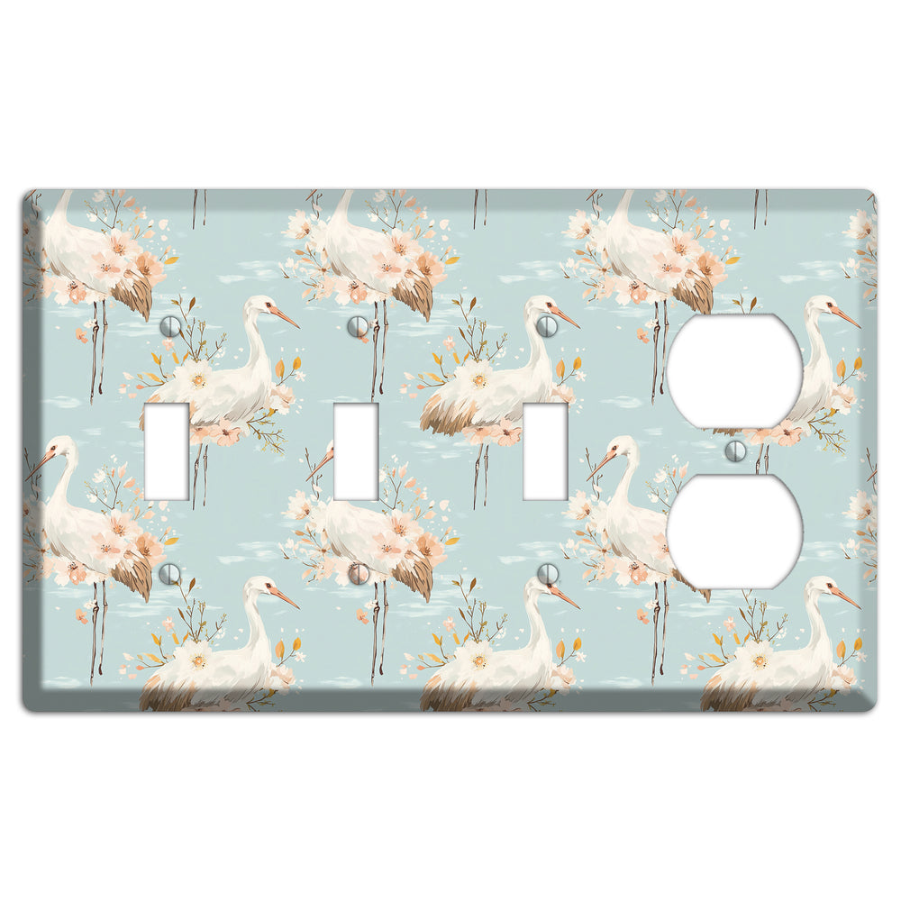 Celadon Crane Reverie 3 Toggle / Duplex Wallplate