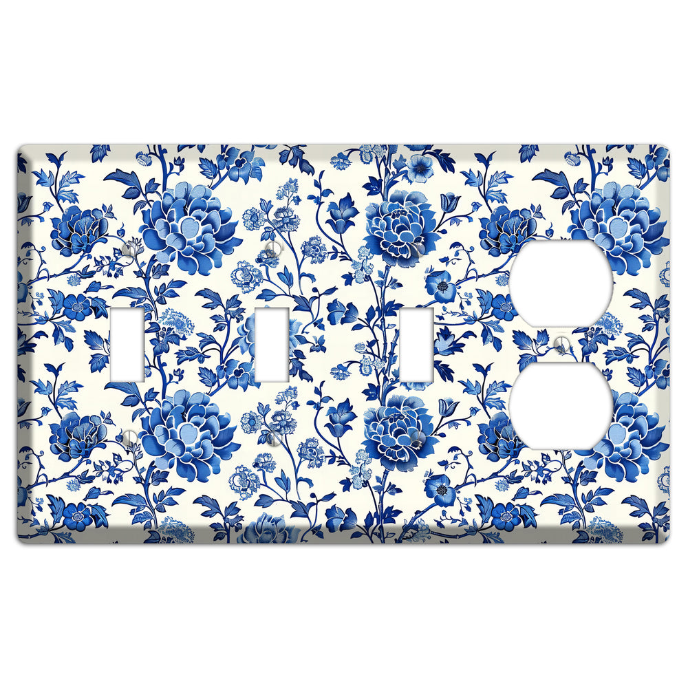 Porcelain Garden Reverie 3 Toggle / Duplex Wallplate