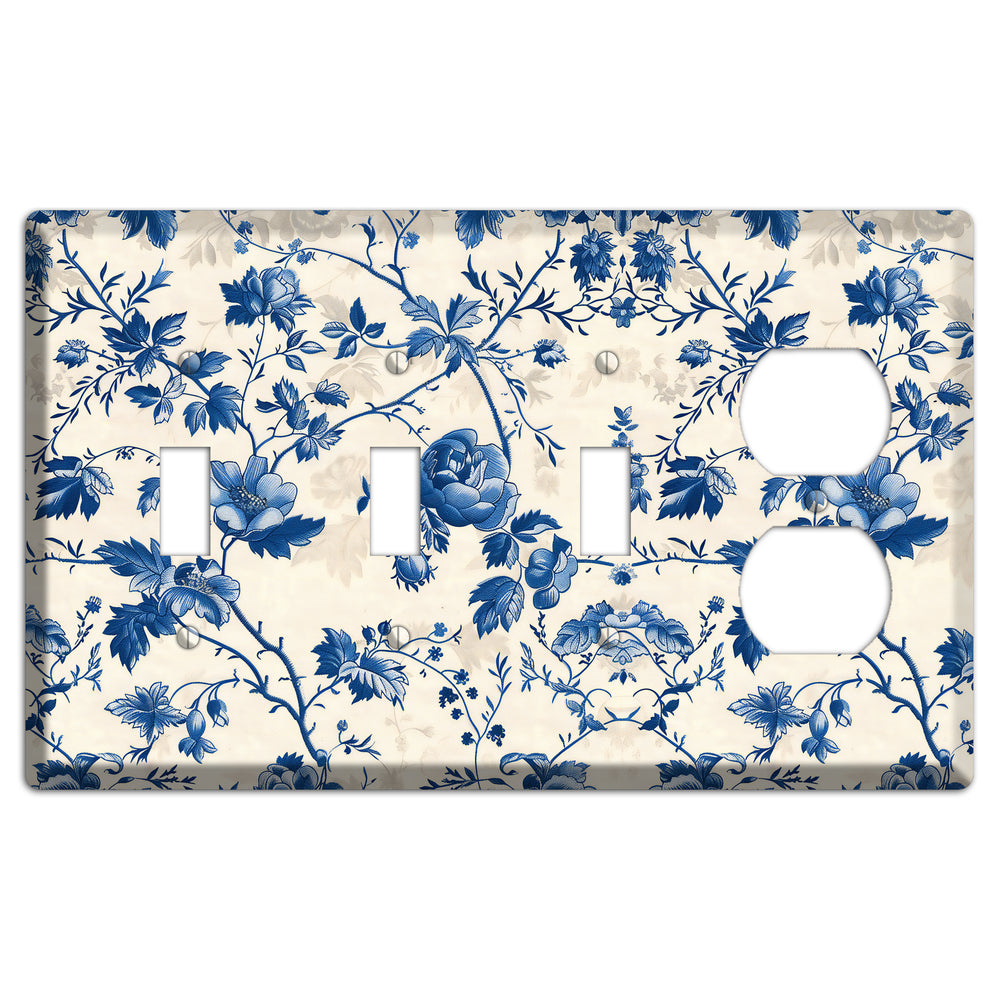 Porcelain Garden Riot 3 Toggle / Duplex Wallplate