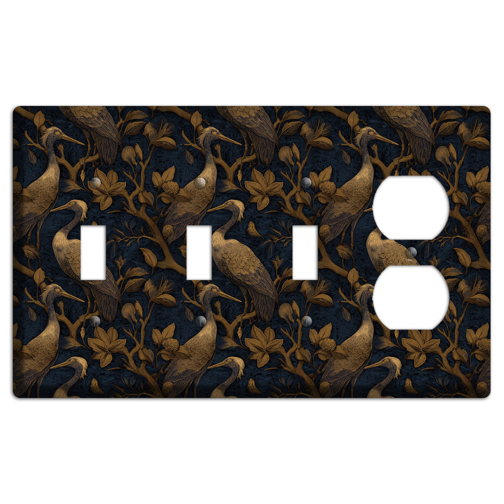 Gilded Heron Dusk 3 Toggle / Duplex Wallplate