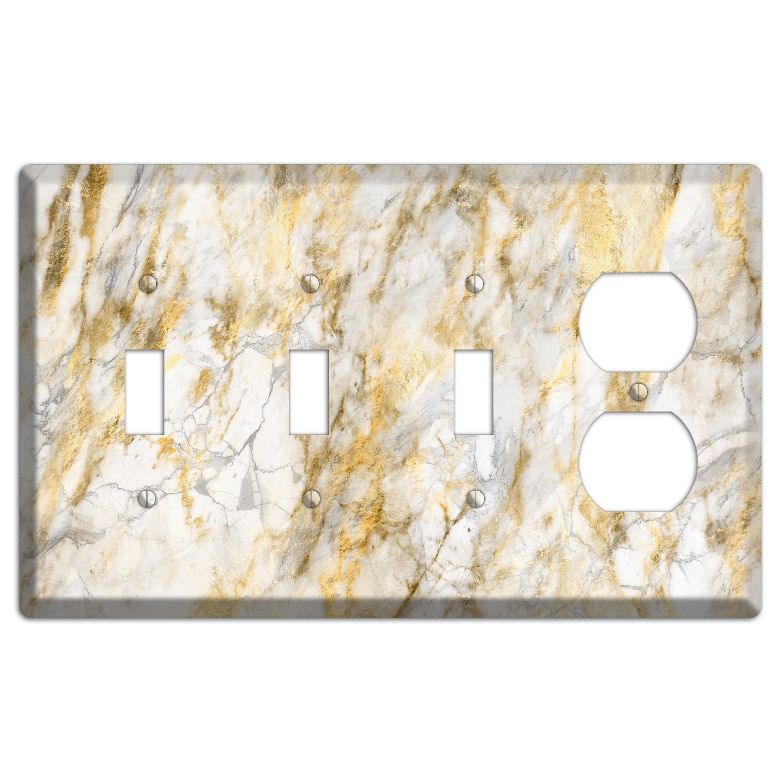Marigold Marble 3 Toggle / Duplex Wallplate