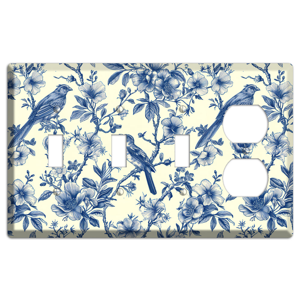 Porcelain Garden Song 3 Toggle / Duplex Wallplate
