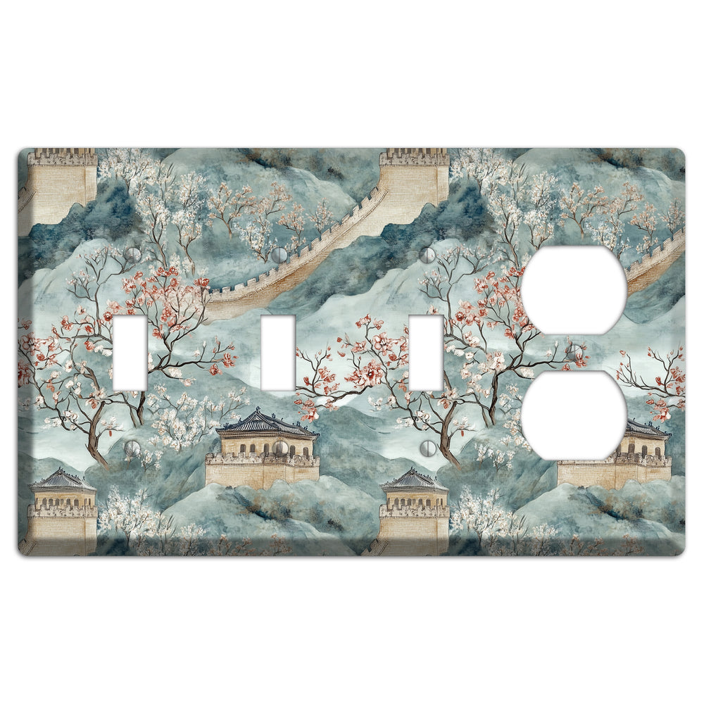 Rampart & Blossom 3 Toggle / Duplex Wallplate