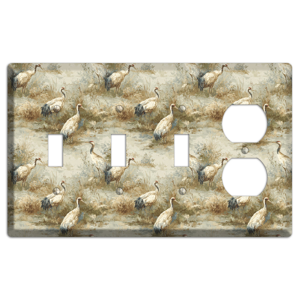 Marshland Crane Reverie 3 Toggle / Duplex Wallplate