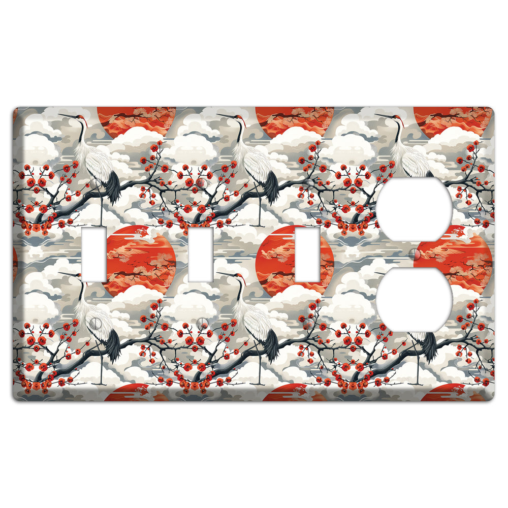 Vermillion Sun Rising 3 Toggle / Duplex Wallplate