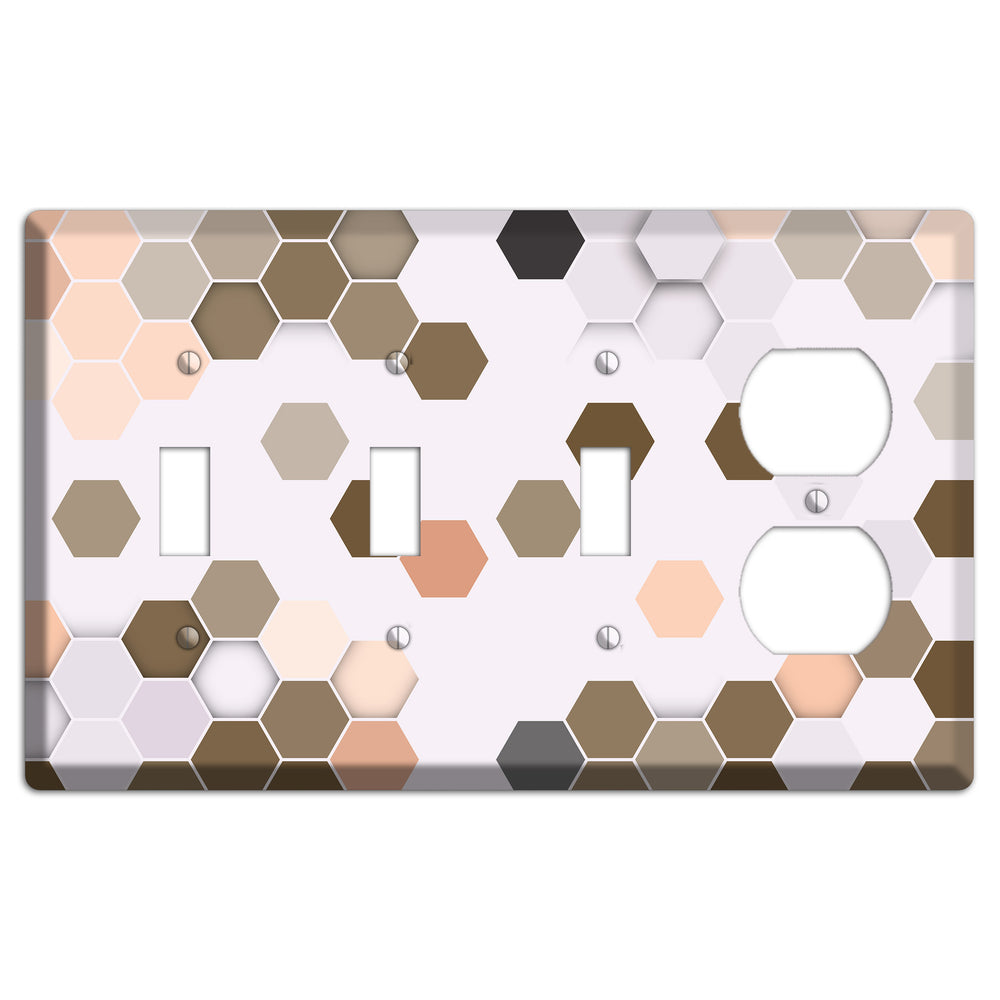 Clay & Terracotta Geometric Tiling 3 Toggle / Duplex Wallplate