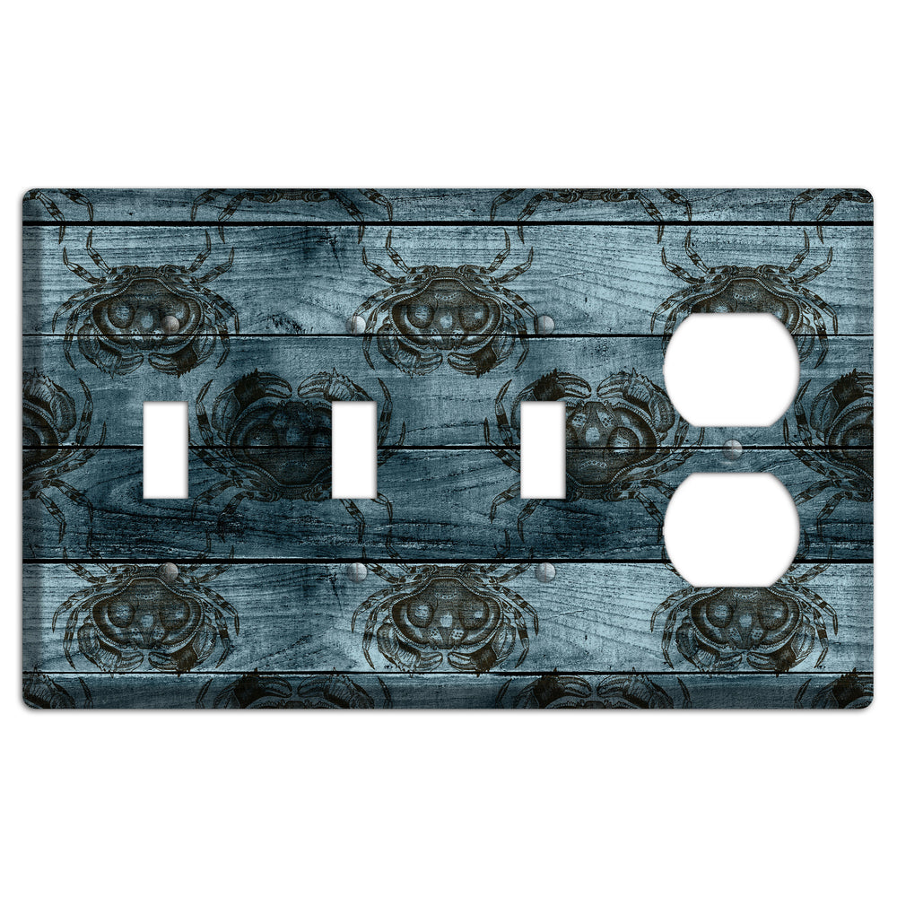 Crabby Waters 3 Toggle / Duplex Wallplate