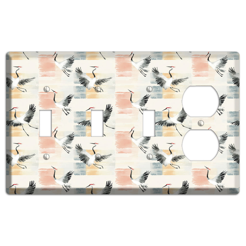 Blush Patchwork Flight 3 Toggle / Duplex Wallplate