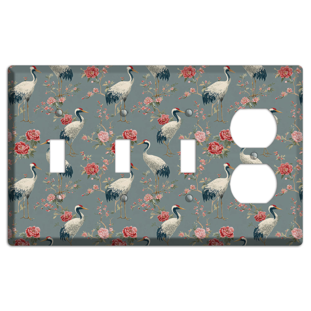 Slate Peony Vigil 3 Toggle / Duplex Wallplate