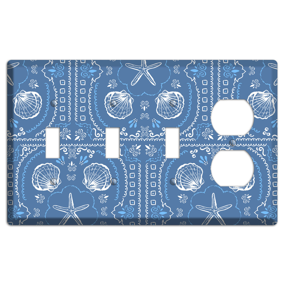 Cerulean Bandana Shore 3 Toggle / Duplex Wallplate