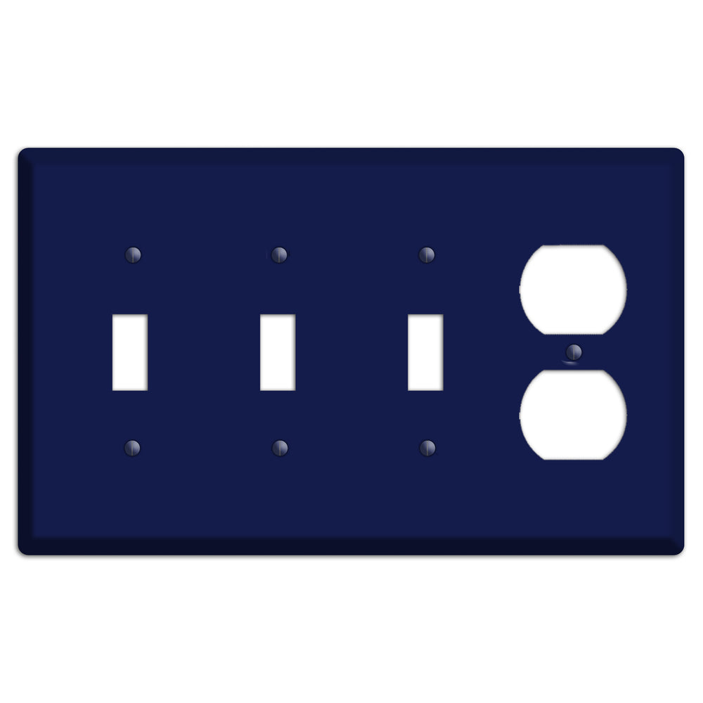 Baxter Midnight Navy Solid 3 Toggle / Duplex Wallplate