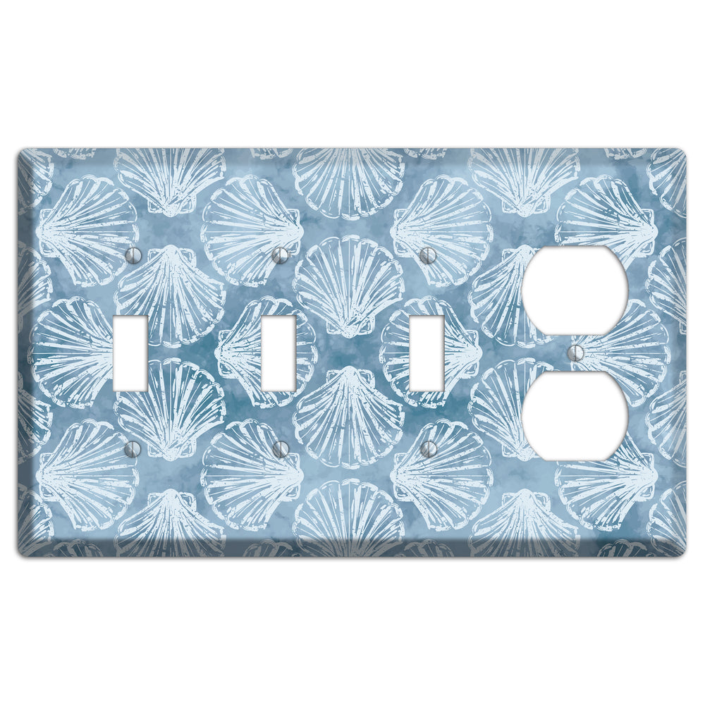 Coastal Shell Drift 3 Toggle / Duplex Wallplate