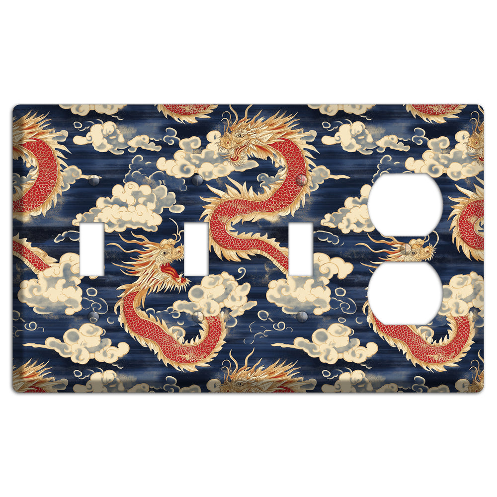 Sovereign Sky Dragons 3 Toggle / Duplex Wallplate