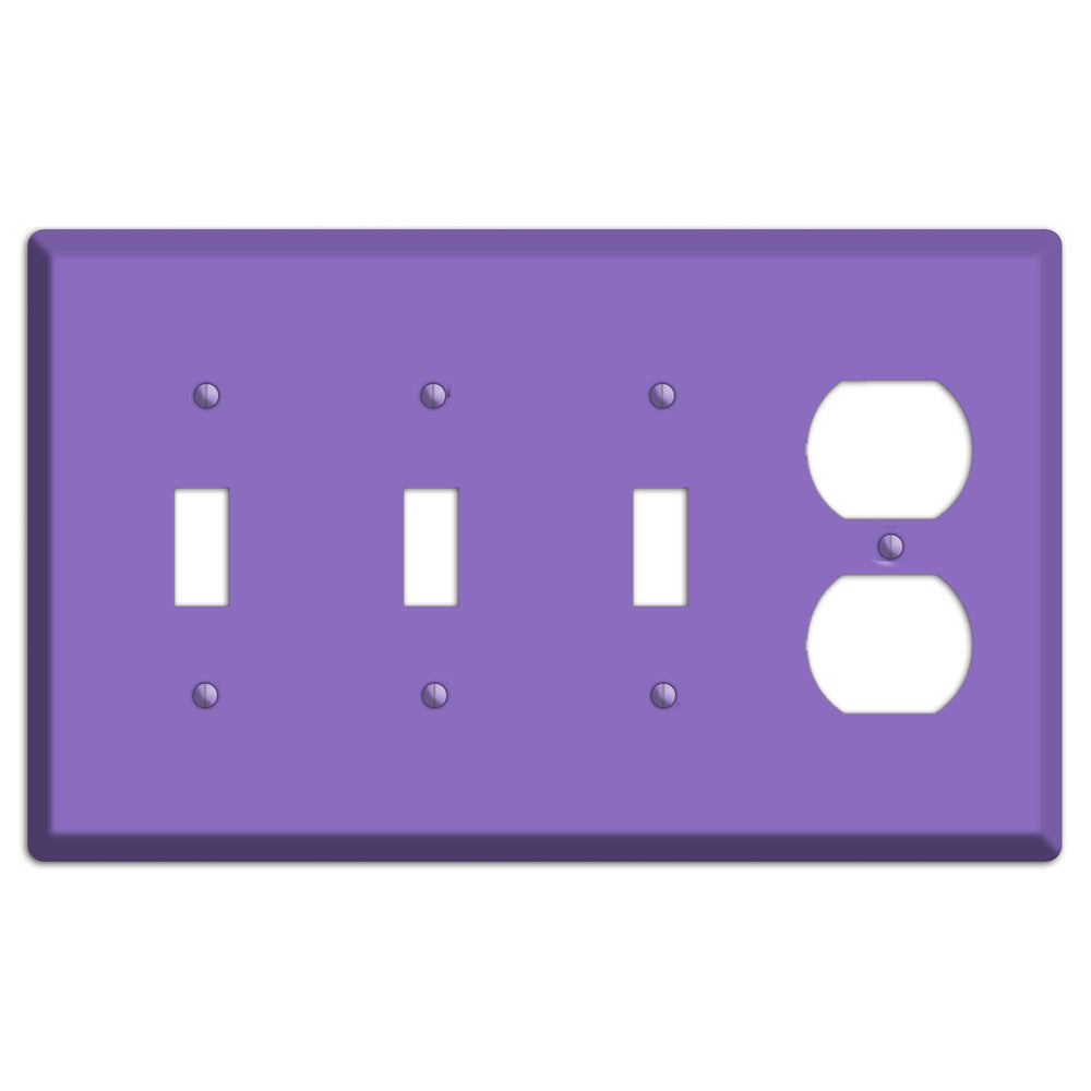 Baxter Violet Bloom 3 Toggle / Duplex Wallplate