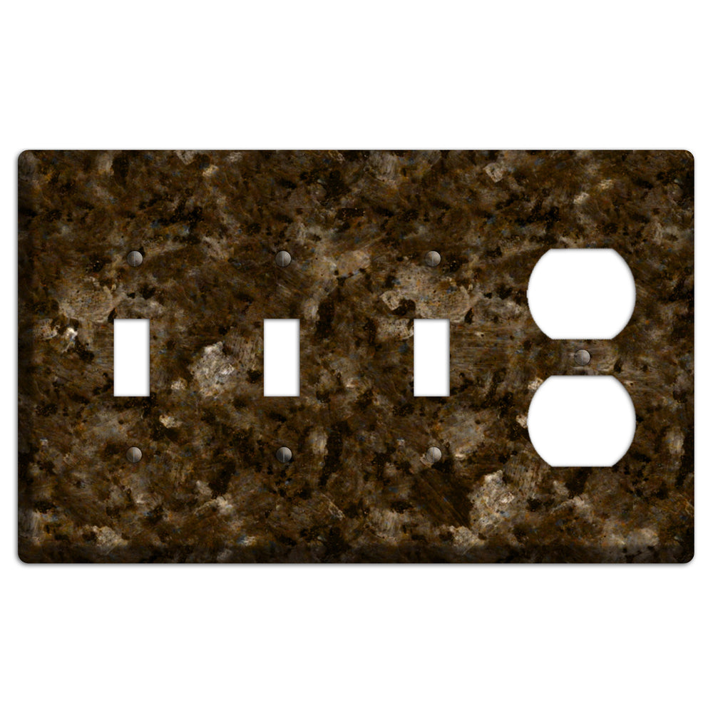 Tropical Brown Granite 3 Toggle / Duplex Wallplate