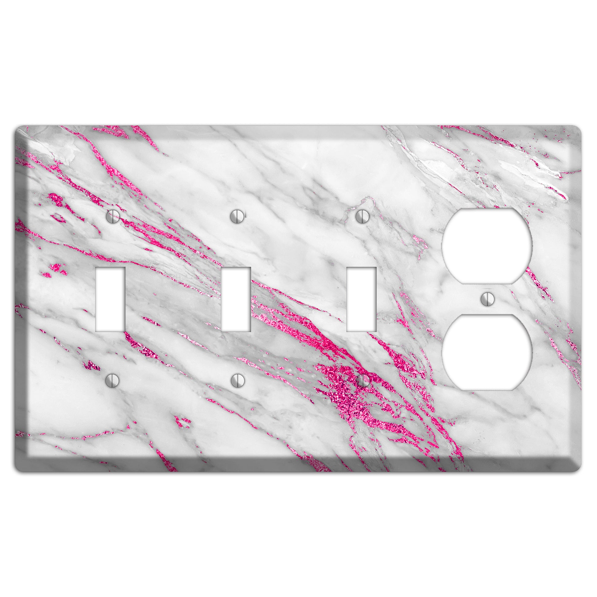 Can Can Marble 3 Toggle / Duplex Wallplate