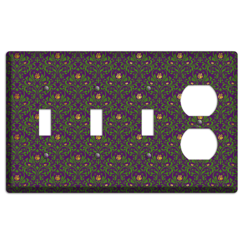 Jester‚Äôs Damask 3 Toggle / Duplex Wallplate