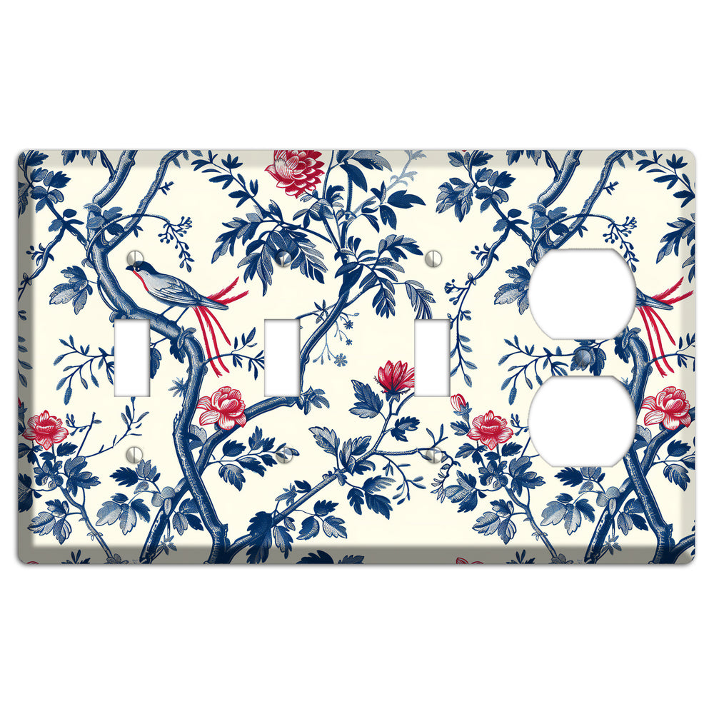 Crimson Wing Reverie 3 Toggle / Duplex Wallplate