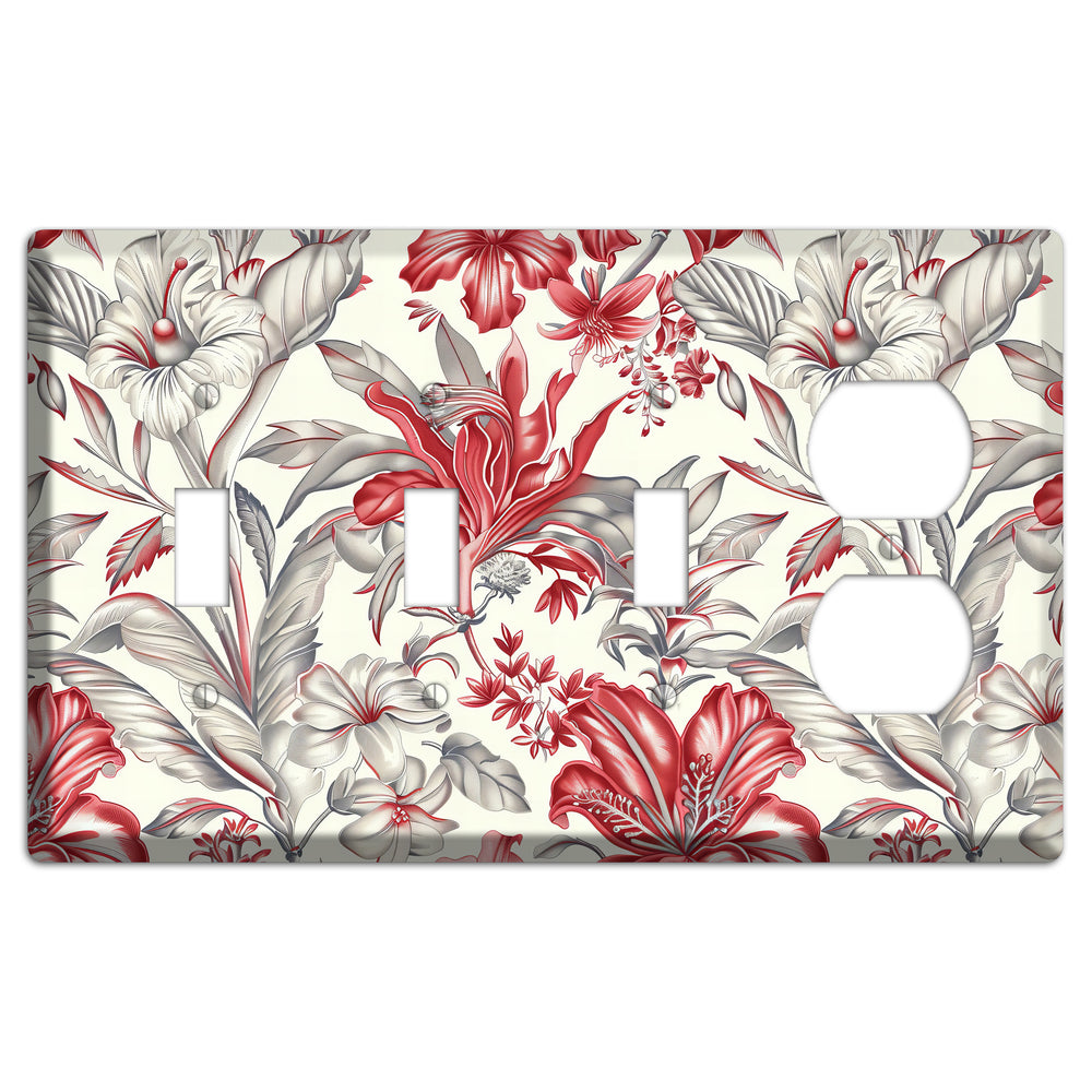 Crimson Botanica 3 Toggle / Duplex Wallplate