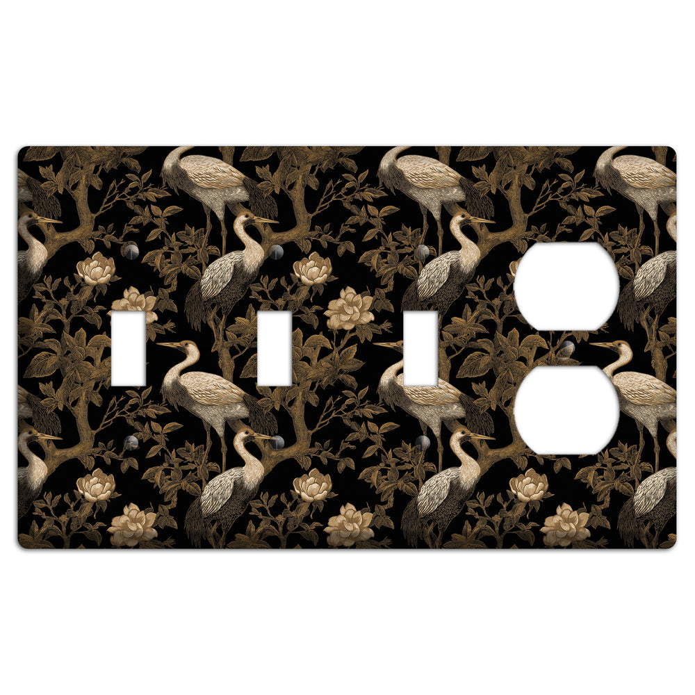 Obsidian Heron Dusk 3 Toggle / Duplex Wallplate