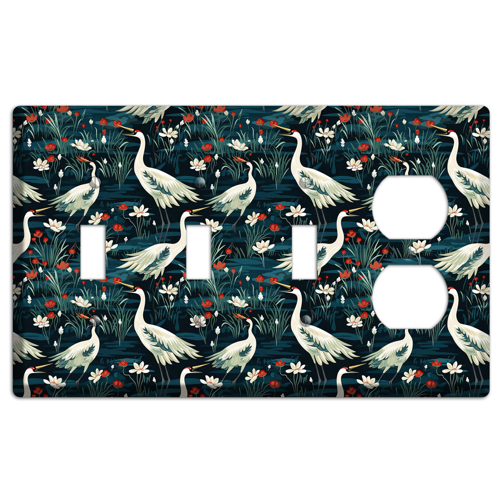 Midnight Lotus Marsh 3 Toggle / Duplex Wallplate